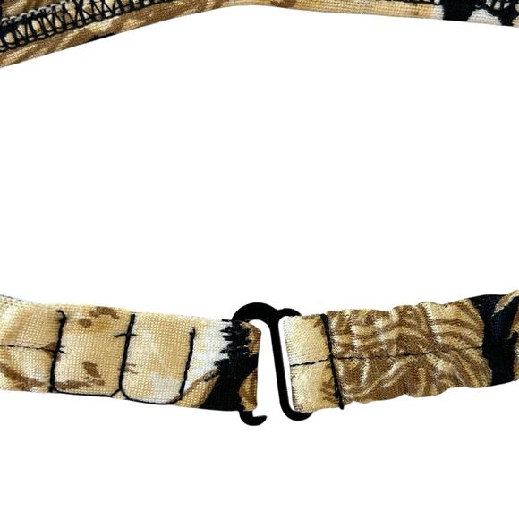 Vintage 70s Lion Print Bikini & Cover Up Set The Twins Inc. Miami L - Picture 6 of 9